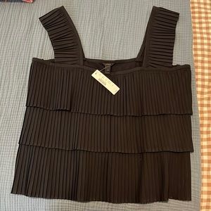 J crew tiered ruffle top